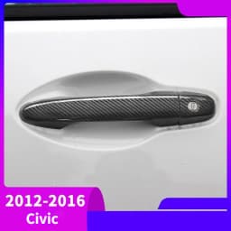 For Honda Civic CR-V 2012 2013 2014 2015 2016 Chrome Carbon Fiber Car Door Handle Covers Trim Styling Accessories