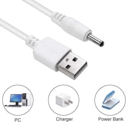 2pcs /lot usb to dc 3.5*1.35mm Charger Cable for LELO Sona, Gigi, Ina Wave, Soraya, Lily