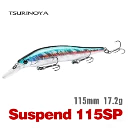 TSURINOYA Suspending Minnow 115SP 115mm 17.2g Weight System Fishing Lure AURORA Pike Bass Jerkbait Hard Bait