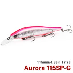 TSURINOYA Suspending Minnow 115SP 115mm 17.2g Weight System Fishing Lure AURORA Pike Bass Jerkbait Hard Bait