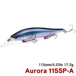 TSURINOYA Suspending Minnow 115SP 115mm 17.2g Weight System Fishing Lure AURORA Pike Bass Jerkbait Hard Bait