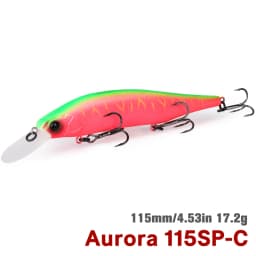 TSURINOYA Suspending Minnow 115SP 115mm 17.2g Weight System Fishing Lure AURORA Pike Bass Jerkbait Hard Bait