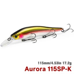 TSURINOYA Suspending Minnow 115SP 115mm 17.2g Weight System Fishing Lure AURORA Pike Bass Jerkbait Hard Bait