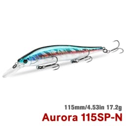 TSURINOYA Suspending Minnow 115SP 115mm 17.2g Weight System Fishing Lure AURORA Pike Bass Jerkbait Hard Bait