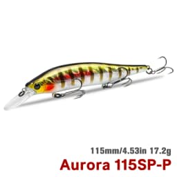TSURINOYA Suspending Minnow 115SP 115mm 17.2g Weight System Fishing Lure AURORA Pike Bass Jerkbait Hard Bait