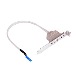 2 Ports USB 2.0 Female Back Panel To Motherboard 9pin Header Connector Cable Adapter With PCI Slot Plate Bracket 30cm