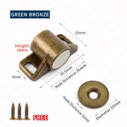 NAIERDI Strong Magnetic Cabinet Door Catches Silver Magnetic Cabinet Catches Powerful Magnet Door Closer Door Hardware
