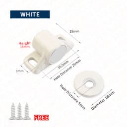 NAIERDI Strong Magnetic Cabinet Door Catches Silver Magnetic Cabinet Catches Powerful Magnet Door Closer Door Hardware
