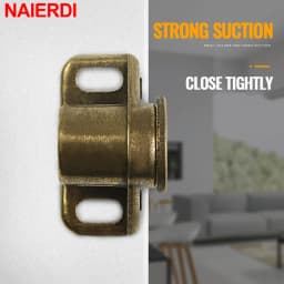 NAIERDI Strong Magnetic Cabinet Door Catches Silver Magnetic Cabinet Catches Powerful Magnet Door Closer Door Hardware