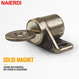 NAIERDI Strong Magnetic Cabinet Door Catches Silver Magnetic Cabinet Catches Powerful Magnet Door Closer Door Hardware