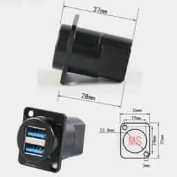1pc High quality D type module base audio video multimedia socket XLR BNC USB 3.0 Jack 3.5/6.35 RCA RJ45 CAT5 CAT6A data mouble