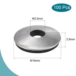 100pcs Bonded Sealing Washers Stainless Steel EPDM Rubber Backed Screw Gasket, Serves As A Cushion Protecting From Vibration