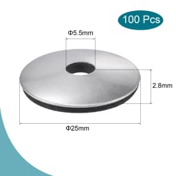 100pcs Bonded Sealing Washers Stainless Steel EPDM Rubber Backed Screw Gasket, Serves As A Cushion Protecting From Vibration