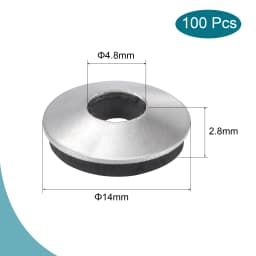 100pcs Bonded Sealing Washers Stainless Steel EPDM Rubber Backed Screw Gasket, Serves As A Cushion Protecting From Vibration