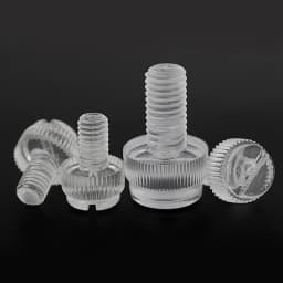 10/20Pcs M3 M4 M5 M6 M8 Acrylic Clear Transparent Plastic Knurl Slotted Head Adjust Toolless Hand Tighten Thumb Bolt Screw