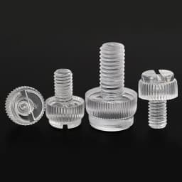 10/20Pcs M3 M4 M5 M6 M8 Acrylic Clear Transparent Plastic Knurl Slotted Head Adjust Toolless Hand Tighten Thumb Bolt Screw
