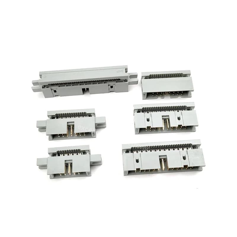 5pcs 2.54MM IDC Type Box Header Male Headers 10/14/16/18/20/30/34/40/50 PIN Connector for 1.27mm Pitch Flat Cable