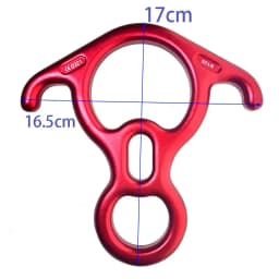 50KN Outdoor Aluminum Magnesium Alloy Rock Climbing 8 Word Ring OX Horn Hoop Abseiling Device Downhill Slow Down Descender