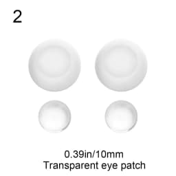 1Set 8~26mm Safety Acrylic Doll Eyes Half Round Eyeball Transparent&Black Eye Patch DIY Doll Toys Accessories Gifts