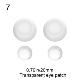 1Set 8~26mm Safety Acrylic Doll Eyes Half Round Eyeball Transparent&Black Eye Patch DIY Doll Toys Accessories Gifts