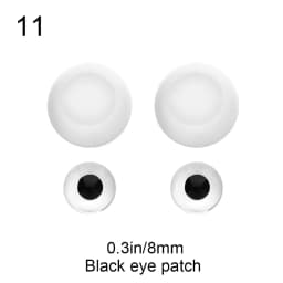 1Set 8~26mm Safety Acrylic Doll Eyes Half Round Eyeball Transparent&Black Eye Patch DIY Doll Toys Accessories Gifts