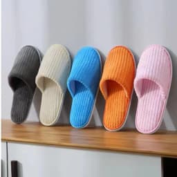 5 Pairs/Lot Mix Colors Men Women Disposable Hotel Slippers Cotton Slides Home Travel SPA Slipper Hospitality Cheap Footwear