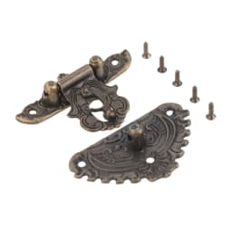 1pc Antique Bronze Hasp Latch Jewelry Wooden Box Lock Mini Cabinet Buckle Case Locks Decorative Handle 50*56mm