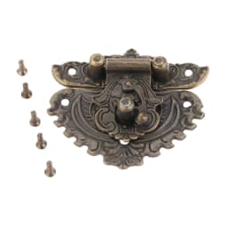 1pc Antique Bronze Hasp Latch Jewelry Wooden Box Lock Mini Cabinet Buckle Case Locks Decorative Handle 50*56mm