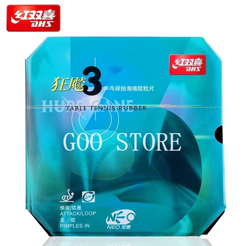 DHS Hurricane 3 neo table tennis rubber original pips-in Hurricane-3 neo DHS ping pong sponge