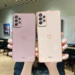Love Heart Phone Case On For Samsung Galaxy A32 A 32 A52 A72 A 52 4G 5G A52S A53 A23 A33 A73 A12 A54 A34 Silicone Luxury Cover