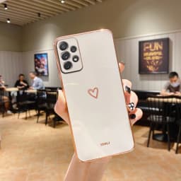 Love Heart Phone Case On For Samsung Galaxy A32 A 32 A52 A72 A 52 4G 5G A52S A53 A23 A33 A73 A12 A54 A34 Silicone Luxury Cover