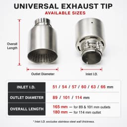 1 Pcs Matte Stainless Steel Car Exhaust Tip System Pipe Universal Exhaust Tip For VW GTI MK7 Golf7 Nozzle 60MM 63mm Muffler Tip