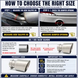 1 Pcs Matte Stainless Steel Car Exhaust Tip System Pipe Universal Exhaust Tip For VW GTI MK7 Golf7 Nozzle 60MM 63mm Muffler Tip