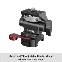 SmallRig Quick Release Monitor Holder Camera Clamp Swivel and Adjustable Monitor Mount with Cold Shoe/ARRI/NATO Mount 2905B