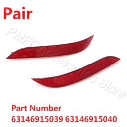 PMFC Rear Bumper Reflector Light Brake Light For BMW 5 Series E60 525i 528i 530i 535i 545i 2003-2007 63146915039 63146915040