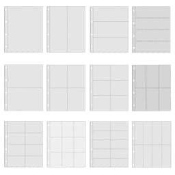PLRBOK A4 Clear 10 Pcs Photo Album Refill Pages File Protector 4 Hole 6×4 10×15 4 Ring Binder Photocards Postcard Card Notebook
