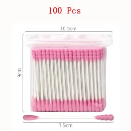100pcs Double Head Cotton Swab Wood Sticks Disposable Buds Cotton For Beauty Makeup Nose Ears Cleaning Health Care Tools