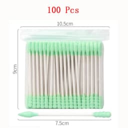 100pcs Double Head Cotton Swab Wood Sticks Disposable Buds Cotton For Beauty Makeup Nose Ears Cleaning Health Care Tools