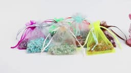 50Pcs/lot Organza Bag Jewelry Tulle Drawstring Bag Jewelry Packaging Display & Jewelry Pouches Wedding Gift