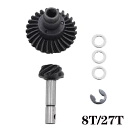 8T 24T/27T/30T/33T Steel Helical Bevel Axle Gear for 1/10 RC Crawler Axial SCX10 II III 90046 axi03014 RBX10 Capra 1.9 utb