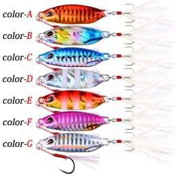 7pcs/set Slow Cast micro Jigging Metal Spoon 10/15/20/30/40g VIB Jigs Fish Lure pilker fishing Sea Artificial Bait