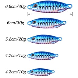 7pcs/set Slow Cast micro Jigging Metal Spoon 10/15/20/30/40g VIB Jigs Fish Lure pilker fishing Sea Artificial Bait