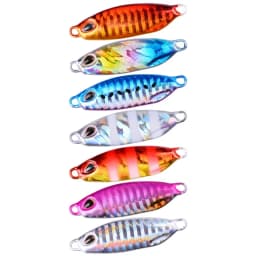 7pcs/set Slow Cast micro Jigging Metal Spoon 10/15/20/30/40g VIB Jigs Fish Lure pilker fishing Sea Artificial Bait