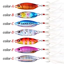 7pcs/set Slow Cast micro Jigging Metal Spoon 10/15/20/30/40g VIB Jigs Fish Lure pilker fishing Sea Artificial Bait
