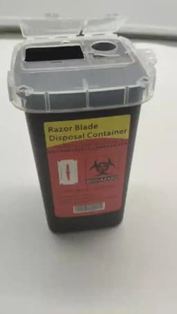 Barber Shop Accessories Feather Razor Blade Disposal Case Trash Can Easy to Be Cleaned Disposable Recycling Bin Box