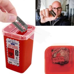Barber Shop Accessories Feather Razor Blade Disposal Case Trash Can Easy to Be Cleaned Disposable Recycling Bin Box