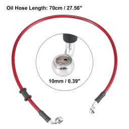 Motoforti Universal 40/50/60/70/110/130/140/180/190/200cm Motorcycle Brake Clutch Oil Hose Line Pipe Hydraulic Stainless Steel