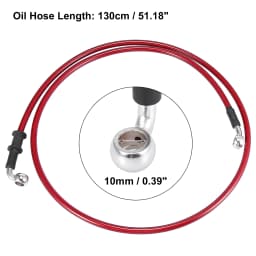 Motoforti Universal 40/50/60/70/110/130/140/180/190/200cm Motorcycle Brake Clutch Oil Hose Line Pipe Hydraulic Stainless Steel
