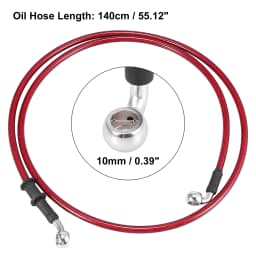 Motoforti Universal 40/50/60/70/110/130/140/180/190/200cm Motorcycle Brake Clutch Oil Hose Line Pipe Hydraulic Stainless Steel
