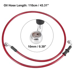 Motoforti Universal 40/50/60/70/110/130/140/180/190/200cm Motorcycle Brake Clutch Oil Hose Line Pipe Hydraulic Stainless Steel